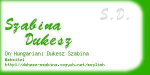 szabina dukesz business card